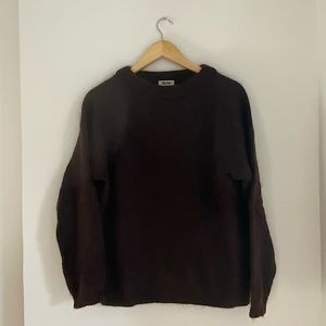 Acne Oversized Mohair Sweater in Dark Brown